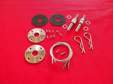 HOOD PIN KIT STEEL HOOD WITH 25" LANYARD FITS 68-71 B-BODY INCLUDING 69 DAYTONA EXCLUDES 70 ROAD RUNNER AND SUPERBIRD GER AND 70 SUPERBIRD