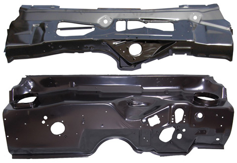 70-74 E-Body Firewall (w/o A/C) Upper/Lower Set (clip-on screen style)