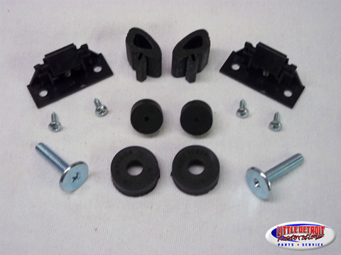 Hood Bumper Kit Barracuda 1970-71 & 73 (w/ Wedges & Screws)