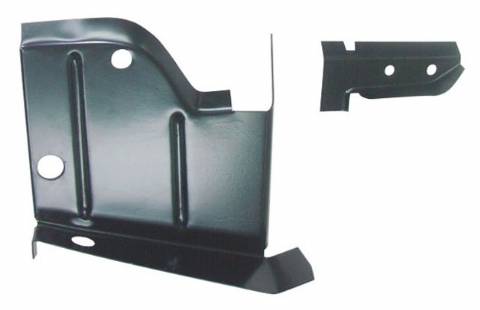 68-70 B Body Rocker to Frame Lower Splash Shield, LH 2pc Set