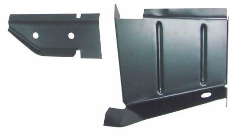 68-70 B Body Rocker to Frame Lower Splash Shield, RH 2pc Set